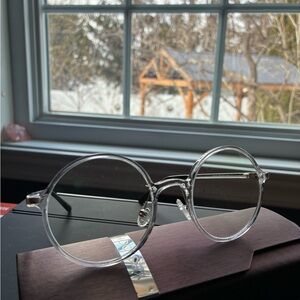 Clear Round Frame Glasses for Women - Transparent
